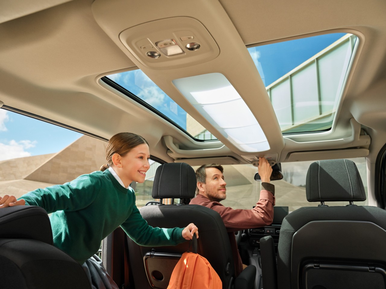 The Proace City Verso’s panoramic glass roof